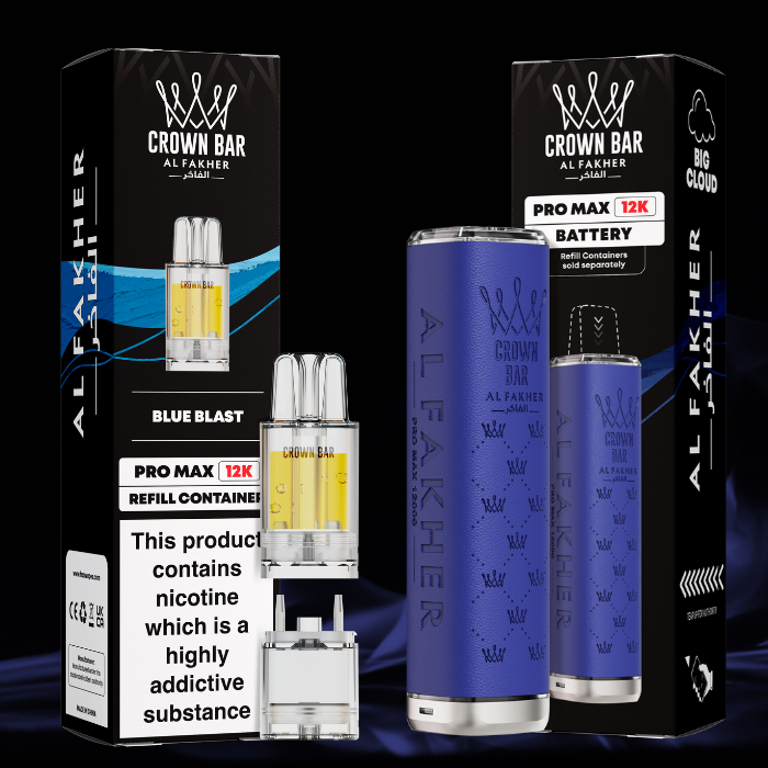 Al Fakher Crown Bar Pro Max 12k Battery Case x One + One 12k Refill Pod